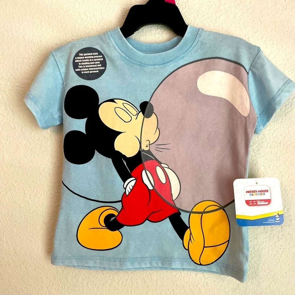 Disney Mickey Mouse Light Blue Kids Tee size 18M-NWT
